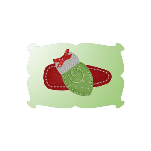 Christmas Light Snap Clip Mini In The Hoop | Machine Embroidery Designs by JuJu