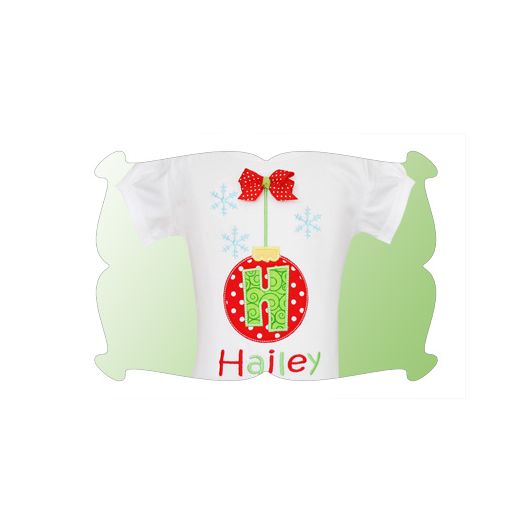 Christmas Ornament Applique Alphabet | Machine Embroidery Designs by JuJu