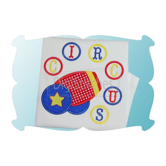Circus Cannon Applique | Machine Embroidery Designs by JuJu