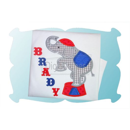 Circus Elephant Applique | Machine Embroidery Designs by JuJu