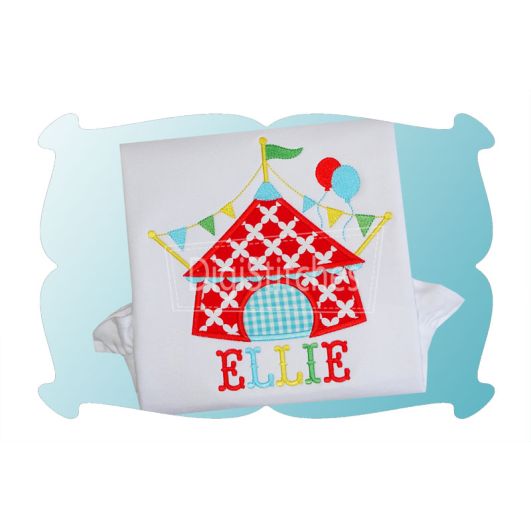 Circus Tent Applique | Machine Embroidery Designs by JuJu