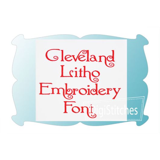 Cleveland Litho Embroidery Font | Machine Embroidery Designs by JuJu