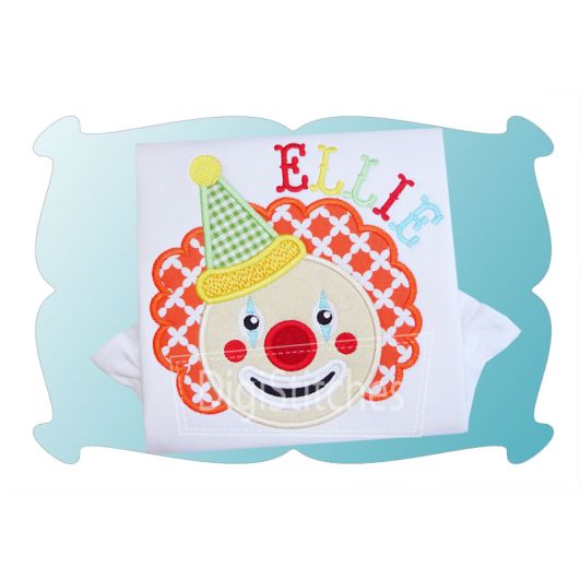 Clown Applique | Machine Embroidery Designs by JuJu
