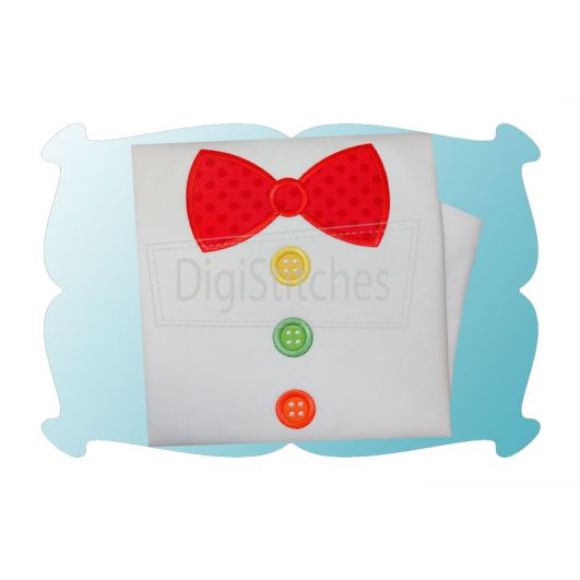 Clown Bow Tie and Buttons Applique | Machine Embroidery Designs by JuJu