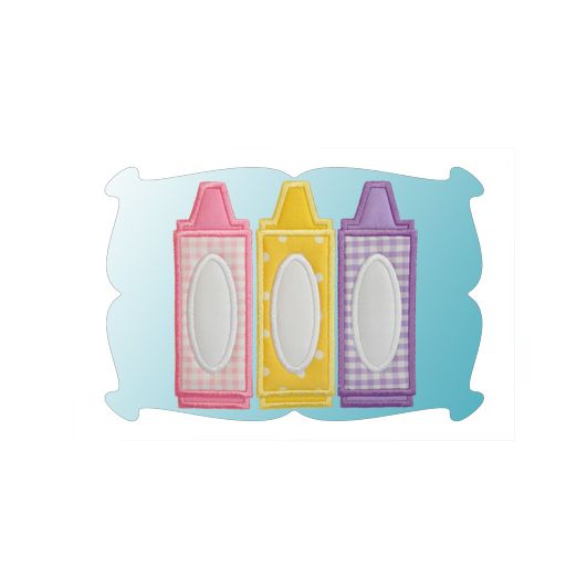 Crayon Trio Applique | Machine Embroidery Designs by JuJu