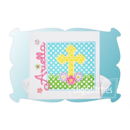 Cross Box Patch Applique | Machine Embroidery Designs by JuJu