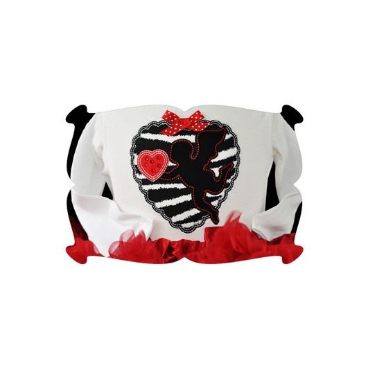 Cupid and Heart Applique | Machine Embroidery Designs by JuJu