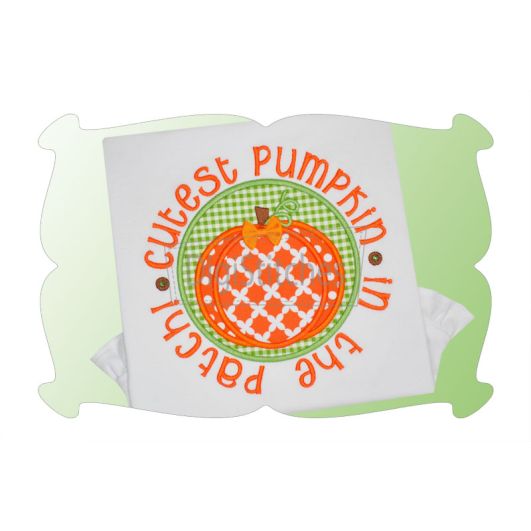 Cutest Pumpkin In The Patch 2 Applique | Machine Embroidery Designs by JuJu