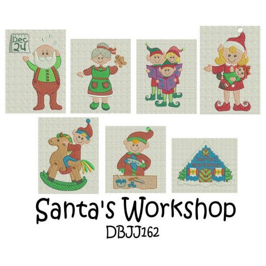 Santa's Workshop Machine Embroidery Designs by JuJu
