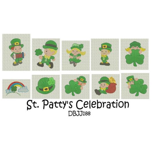 St. Patty's Celebration Machine Embroidery Designs by JuJu