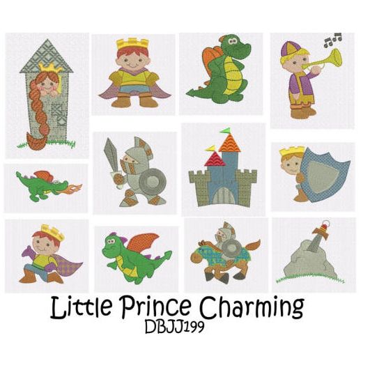 Little Prince Charming Machine Embroidery Designs by JuJu