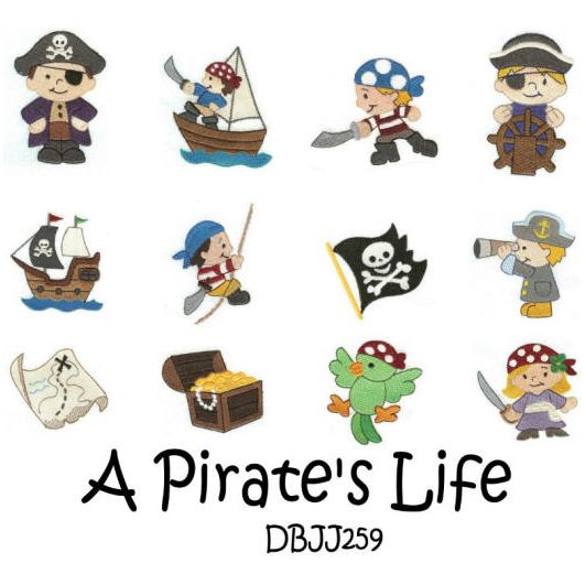 A Pirate's Life Machine Embroidery Designs by JuJu