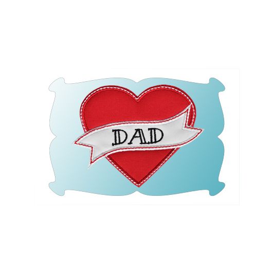 Dad Tattoo Applique | Machine Embroidery Designs by JuJu