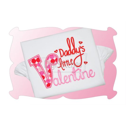 Daddys Little Valentine Applique | Machine Embroidery Designs by JuJu