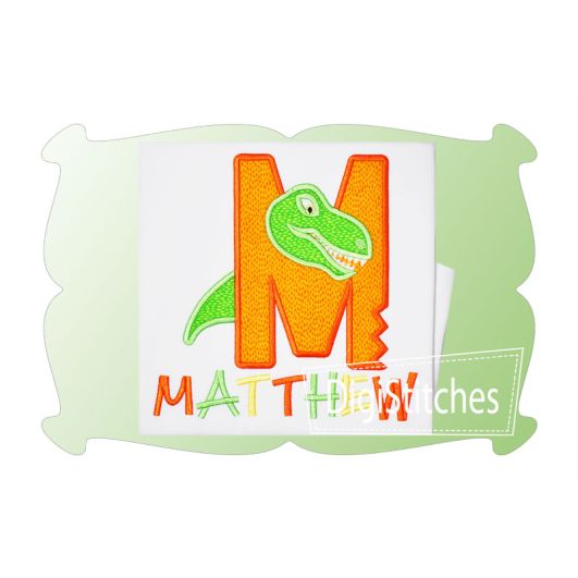 Dinosaur Bite Alphabet | Machine Embroidery Designs by JuJu