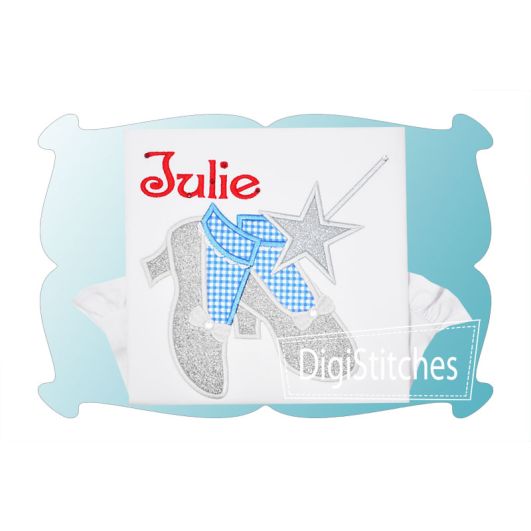 Dorothys Shoes Applique | Machine Embroidery Designs by JuJu