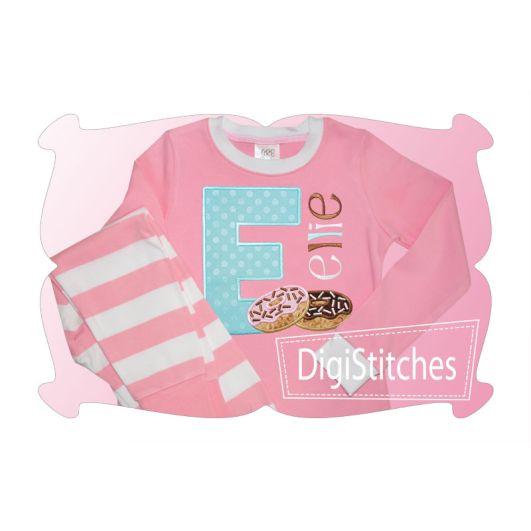Doughnut Applique Alphabet | Machine Embroidery Designs by JuJu