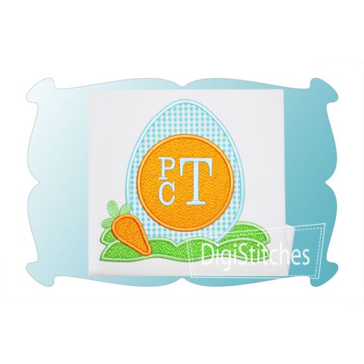 Easter Egg Monogram 2 Applique | Machine Embroidery Designs by JuJu