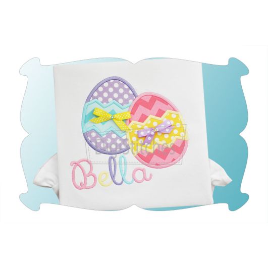 Easter Egg Times 2 Applique | Machine Embroidery Designs by JuJu
