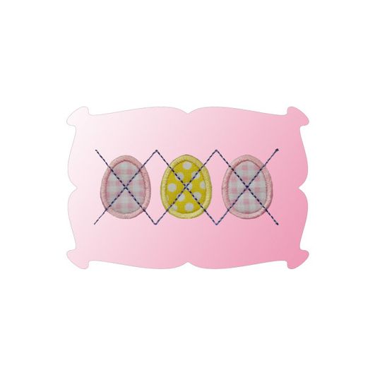 Easter Egg Argyle Applique | Machine Embroidery Designs by JuJu