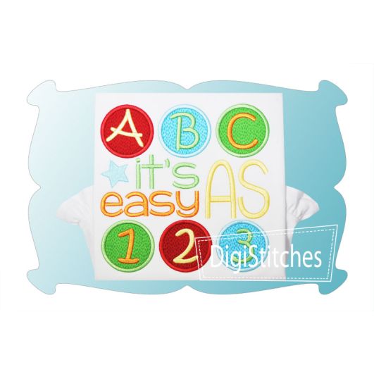 Easy As ABC 123 Applique | Machine Embroidery Designs by JuJu