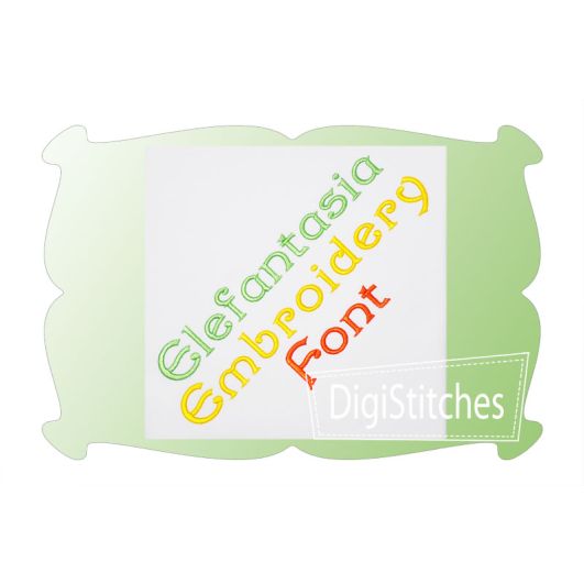 Elefantasia Embroidery Font | Machine Embroidery Designs by JuJu