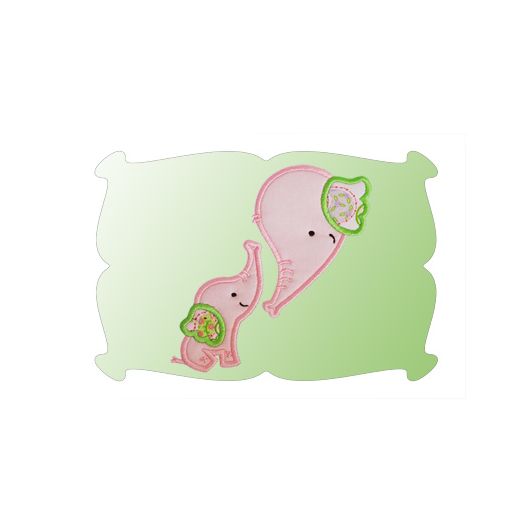 Elephant Mom and Baby Applique | Machine Embroidery Designs by JuJu