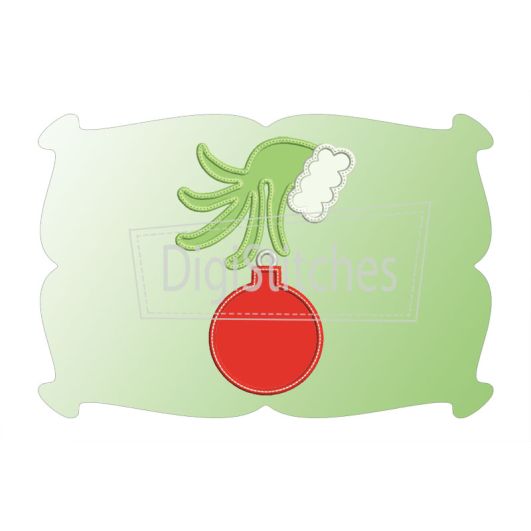 Elf Hand With Ornament Applique | Machine Embroidery Designs by JuJu