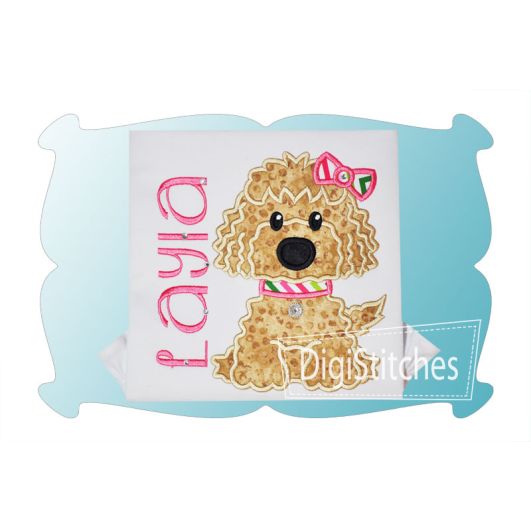 Everyday Dog Girl Applique | Machine Embroidery Designs by JuJu