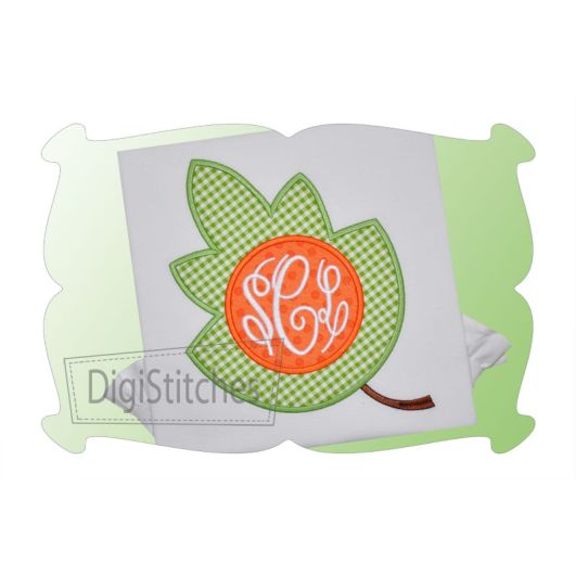 Fall Leaf Monogram Applique | Machine Embroidery Designs by JuJu