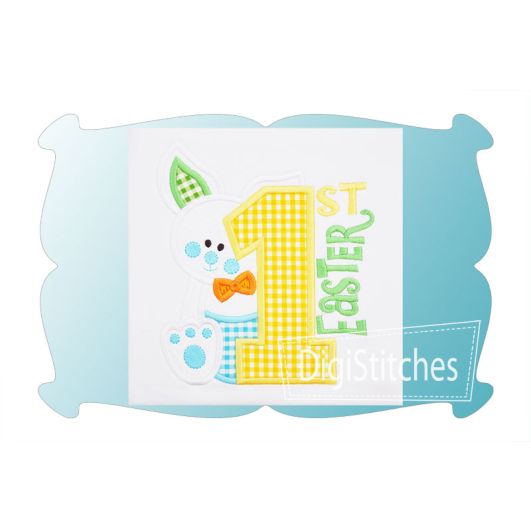 First Easter Boy Applique | Machine Embroidery Designs by JuJu