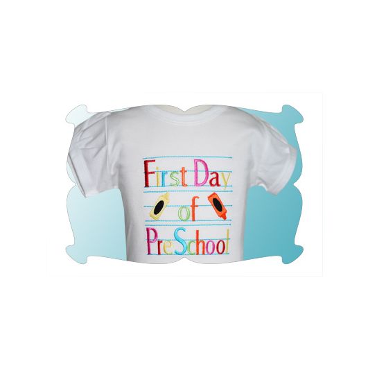 First Day of Pre-School | Machine Embroidery Designs by JuJu