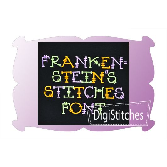Frankenstitches Embroidery Font | Machine Embroidery Designs by JuJu