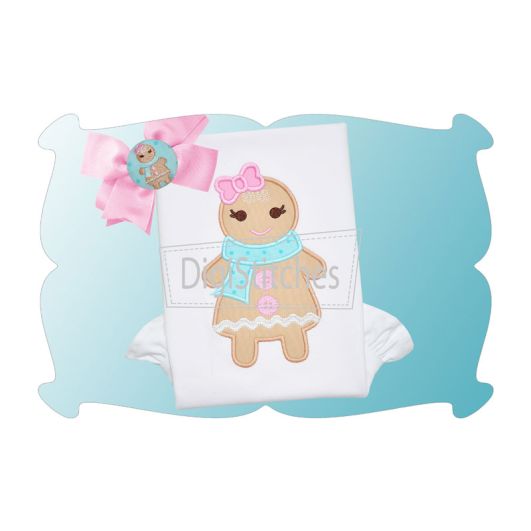 Gingerbread Girl Applique | Machine Embroidery Designs by JuJu