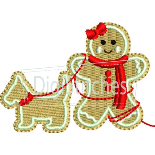 Gingerbread and Dog Minis | Machine Embroidery Designs by JuJu