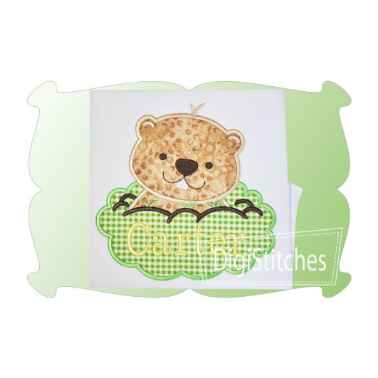 Groundhog Boy Applique | Machine Embroidery Designs by JuJu