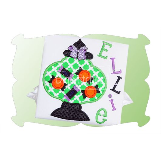 Halloween Candy Jar Applique | Machine Embroidery Designs by JuJu