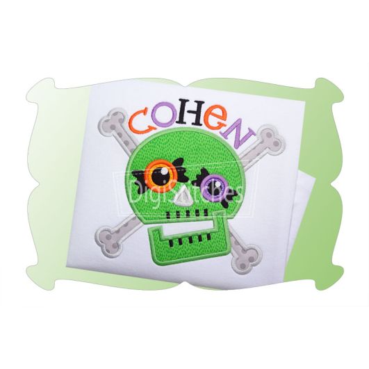 Halloween Skull 2 Applique | Machine Embroidery Designs by JuJu