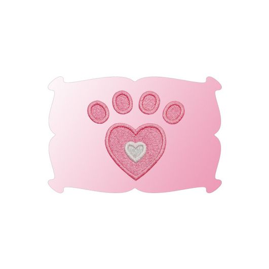 Heart Paw Print Fill Stitch | Machine Embroidery Designs by JuJu