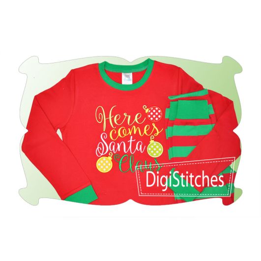 Here Comes Santa Claus Applique | Machine Embroidery Designs by JuJu