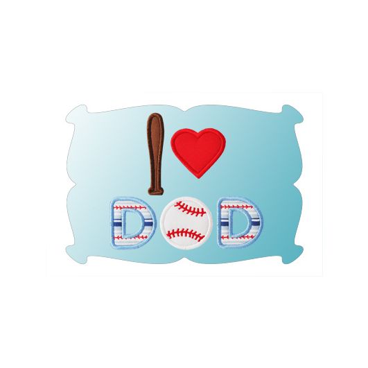 I Love Dad 3 Applique | Machine Embroidery Designs by JuJu
