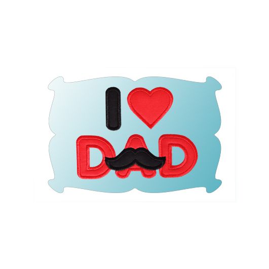 I Love Dad 2 Applique | Machine Embroidery Designs by JuJu