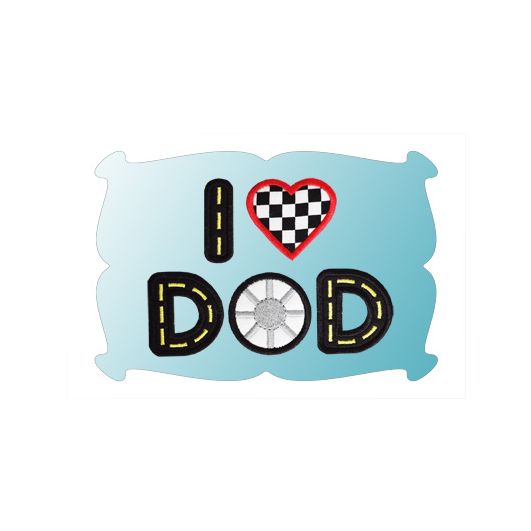 I Love Dad Applique | Machine Embroidery Designs by JuJu