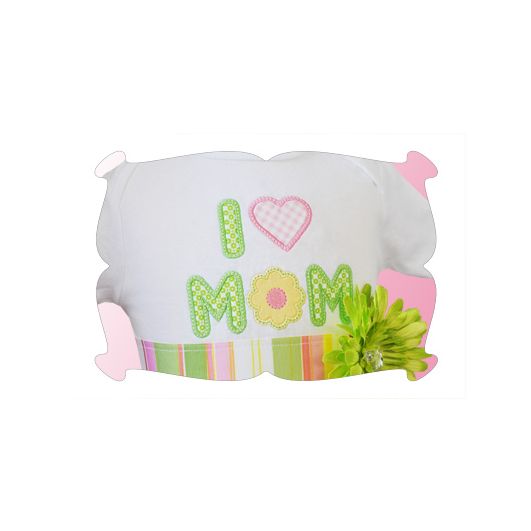 I Love Mom Applique | Machine Embroidery Designs by JuJu