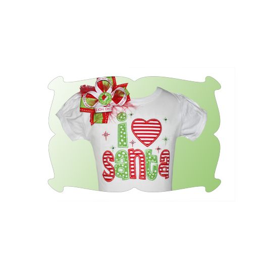 I Love Santa Applique | Machine Embroidery Designs by JuJu