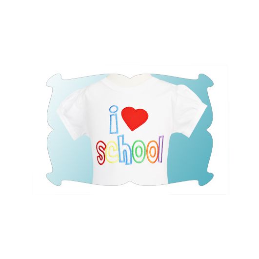 I Love School Applique | Machine Embroidery Designs by JuJu