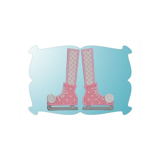 Ice Skate Legs Applique | Machine Embroidery Designs by JuJu