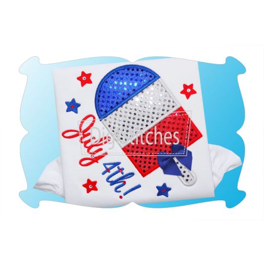  Patriotic Popsicle Applique | Machine Embroidery Designs by JuJu