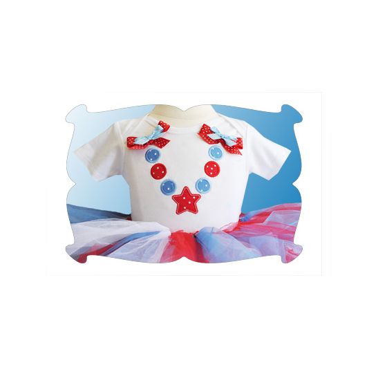 July 4th Beads Applique | Machine Embroidery Designs by JuJu