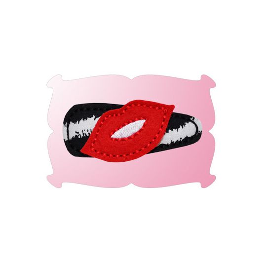 Kissy Lips Snap Clip Mini | Machine Embroidery Designs by JuJu